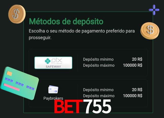 O cassino bet755 oferece uma grande variedade de métodos de pagamento